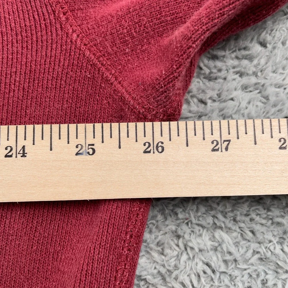 Tommy Bahama Sweater Mens 2XL Red 1/4 Zip Pullover Ribbed Cotton Sweatshirt
